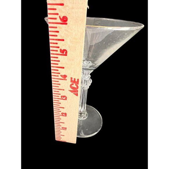 Libbey Rock Sharpe Martini Cocktail 6” Glass Drinkware Barware Gold Rimmed - Picture 8 of 8